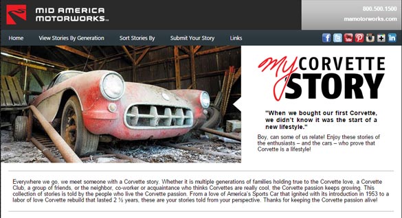 Share your Corvette Story with Mid America Motorworks' MYCorvetteStory.com