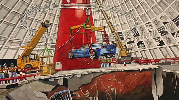 [VIDEO] Win a Dana Forrester Print in the Corvette Museum's Sinkhole Contest