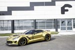 Forgiato Widebody Corvette Stingray Shines Bright in Shimmery Gold Wrap