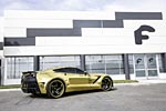 Forgiato Widebody Corvette Stingray Shines Bright in Shimmery Gold Wrap