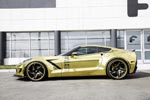 Forgiato Widebody Corvette Stingray Shines Bright in Shimmery Gold Wrap