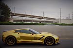Forgiato Widebody Corvette Stingray Shines Bright in Shimmery Gold Wrap
