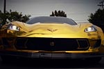 Forgiato Widebody Corvette Stingray Shines Bright in Shimmery Gold Wrap