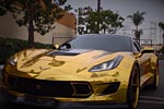 Forgiato Widebody Corvette Stingray Shines Bright in Shimmery Gold Wrap