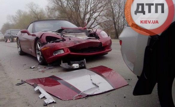 [ACCIDENT] 2008 Corvette Rear Ends a Toyota in the Ukraine