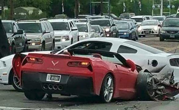 Man in Stolen Corvette Stingray Crashes into a Mustang in San Antonio