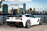 [PICS] Shock and Awe: Arctic White Corvette Z06 on Polished Aluminum ADV.1 Wheels