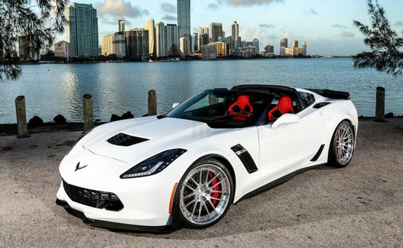 [PICS] Shock and Awe: Arctic White Corvette Z06 on Polished Aluminum ADV.1 Wheels