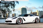 [PICS] Shock and Awe: Arctic White Corvette Z06 on Polished Aluminum ADV.1 Wheels