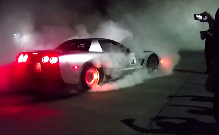 [VIDEO] Watch this C5 Corvette's Brakes Catch on Fire During Massive Burnout