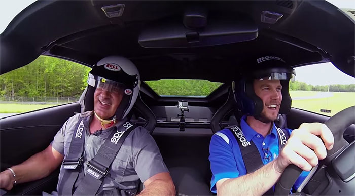 [VIDEO] Weather Channel's Jim Cantore Takes a Corvette Hot Lap on Michelin's Test Track