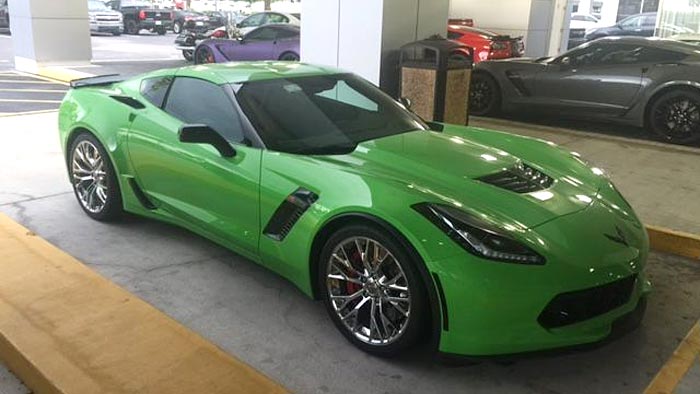 C7 Corvette Z06 Is Repainted an Envious Green