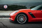 Daytona Orange Corvette Z06 Fitted with HRE's Brushed Titanium Wheels