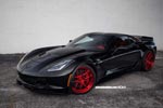 Red with Envy: Black Chevy Corvette Z06 on Red ADV.1 Wheels