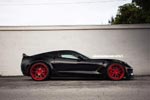Red with Envy: Black Chevy Corvette Z06 on Red ADV.1 Wheels