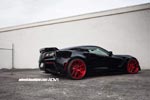 Red with Envy: Black Chevy Corvette Z06 on Red ADV.1 Wheels