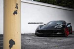 Red with Envy: Black Chevy Corvette Z06 on Red ADV.1 Wheels