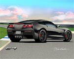Hang a Replica of Your Corvette on the Wall with Artwork from Danny Whitfield