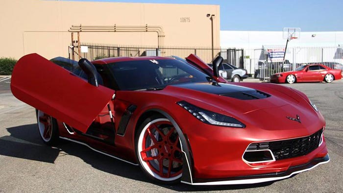 [PICS] C7 Corvette Z06 Receives Satin Red Chrome Wrap