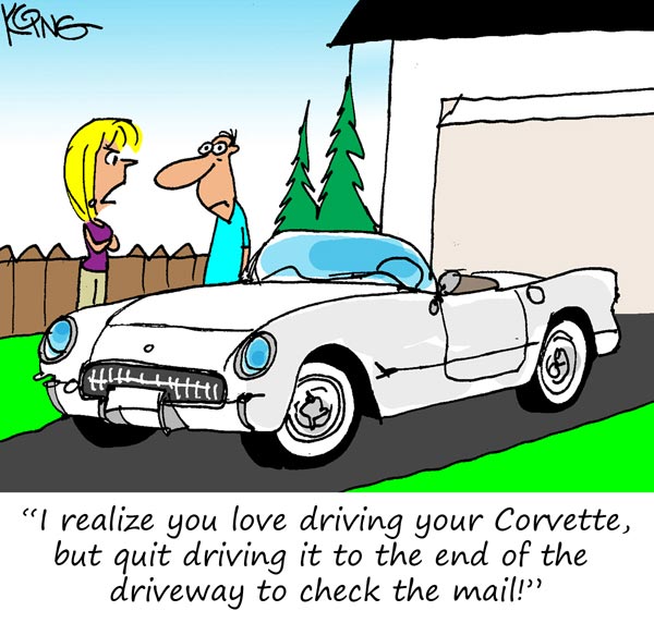 Saturday Morning Corvette Comic: Honey I'm Going to Check the Mail