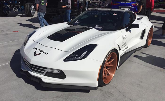 The Forgiato white widebody C7 coupe