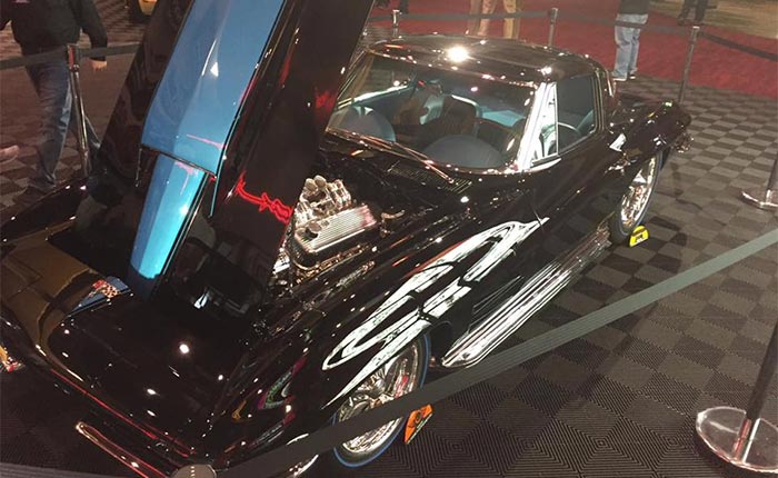 Black / Blue 1963 split window coupe