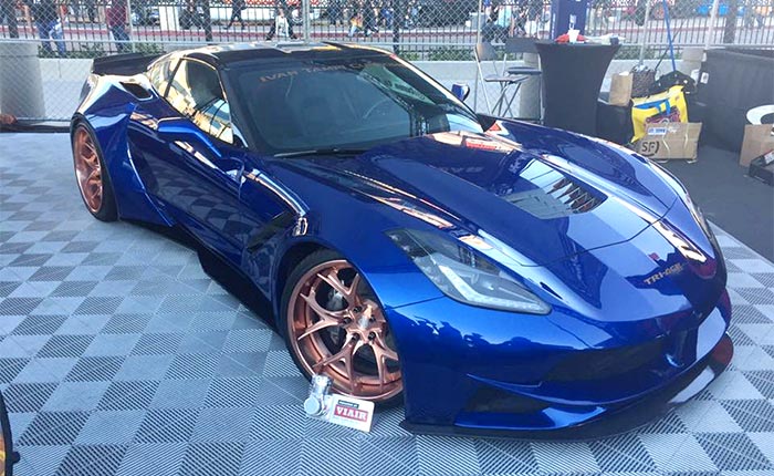 Ivan Tampi Customs’ blue widebody C7