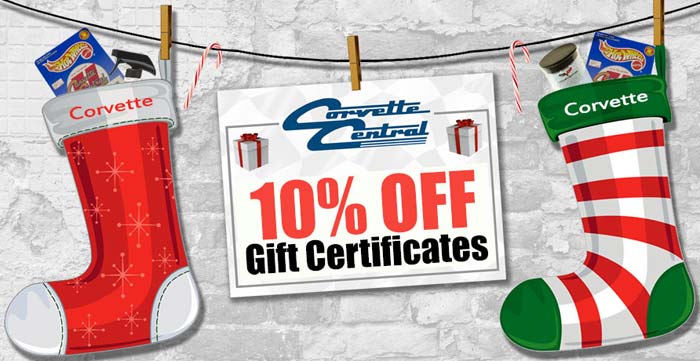 Save 10 Percent on Corvette Central Gift Certificates