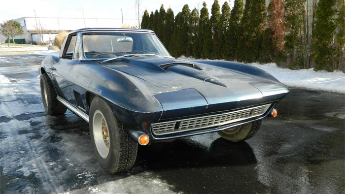 Corvettes on eBay: Barn Find 1965 Corvette with John Greenwood Built 427 V8