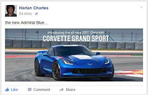 Harlan Charles Confirms the Return of Admiral Blue on 2017 Corvettes