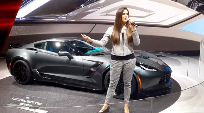 [VIDEO] Corvette Grand Sport Presentation by Chevy Girl at Geneva Motor Show