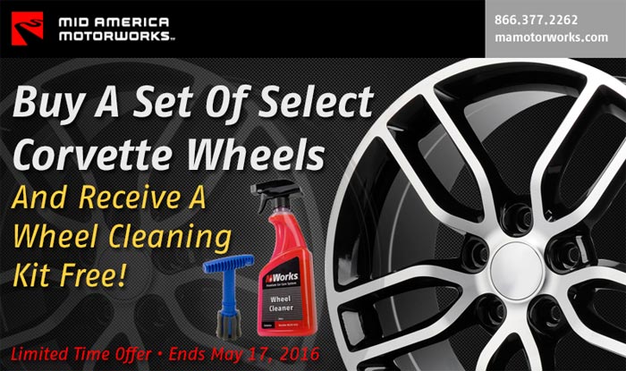 Buy a Set of Corvette Wheels at Mid America Motorworks and Get a Free Cleaning Kit