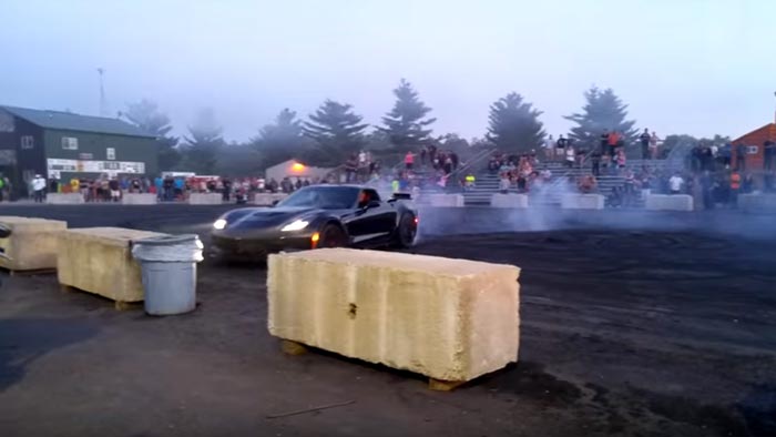 [VIDEO] Corvette Z06 Crashes During Donut Attempt at Automotion 2016