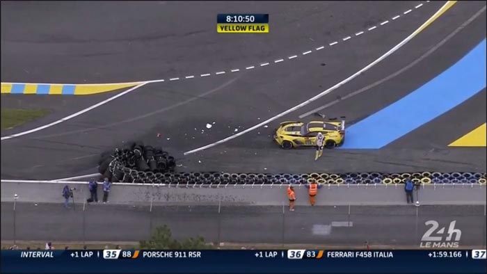 Tommy Milner and No. 64 Corvette C7.R Crash at Le Mans