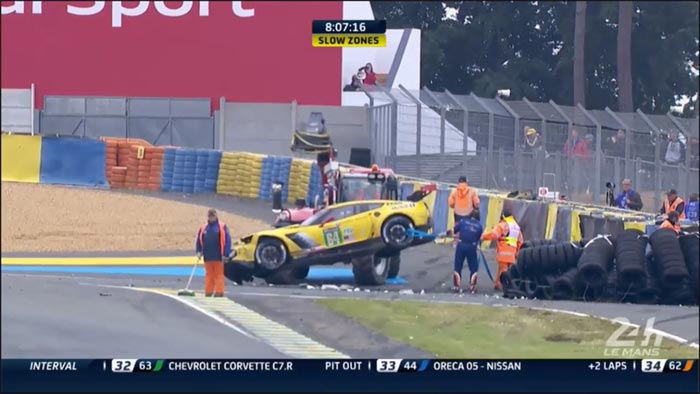 Tommy Milner and No. 64 Corvette C7.R Crash at Le Mans