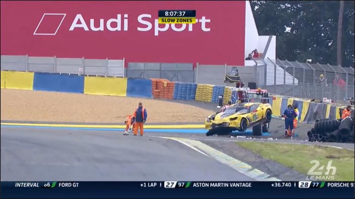 Tommy Milner and No. 64 Corvette C7.R Crash at Le Mans