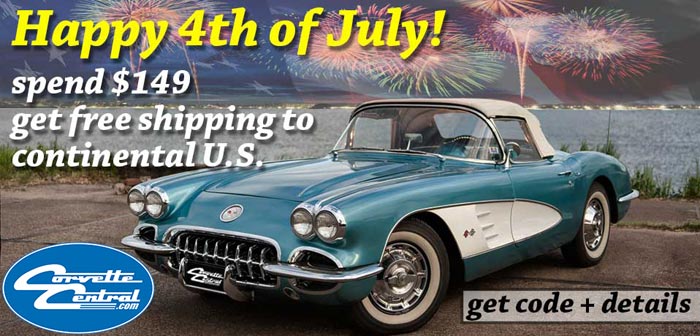 Have a Happy Fourth of July with Free Shipping from Corvette Central