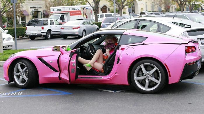 [ACCIDENT] Something Crashed into the Back of Angelyne's Pink Corvette Stingray