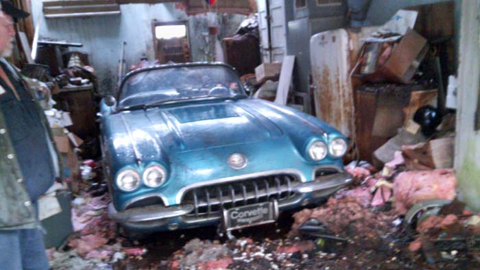 Corvettes on eBay: 1958 Corvette Barn Find May have Originally Been a Fuelie