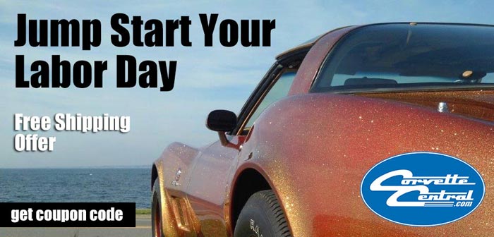 Jump Start Your Labor Day Weekend with Free Shipping from Corvette Central