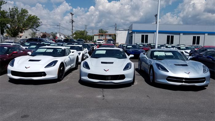 [PICS] New 2018 Corvette's Ceramic Matrix Gray Compared to Arctic White, Blade Silver and Sterling Blue