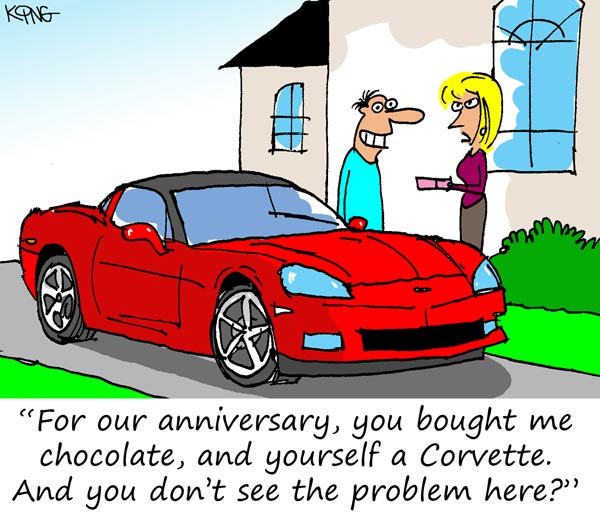 Sunday Morning Corvette Comic: Happy Anniversary!