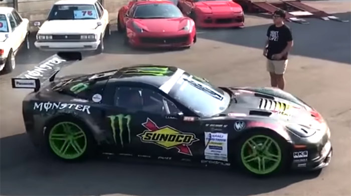 [VIDEO] Drifter Donuts RHD Corvette Z06 Next to a Ferrari