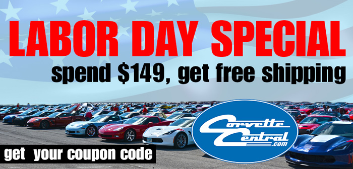 Save on Shipping During Corvette Central's Labor Day Sale
