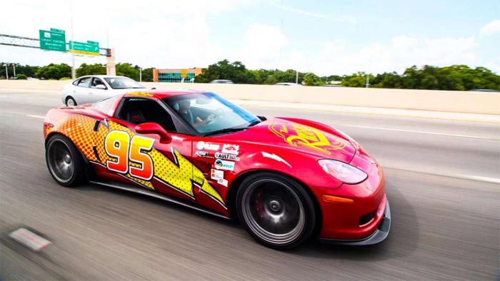 KACHOW: Texas Man Creates Lightning McQueen Tribute with C6 Corvette