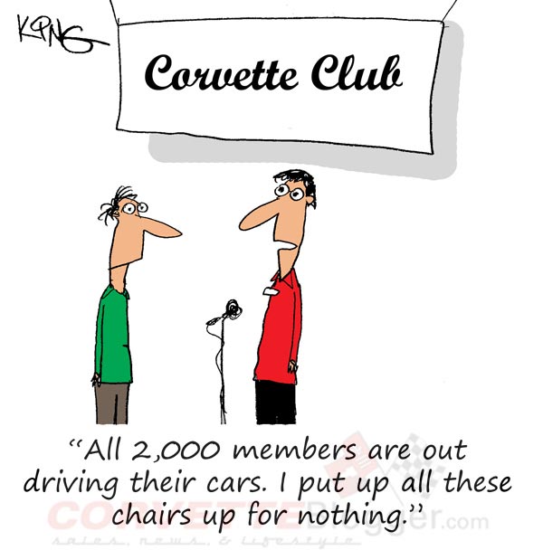 Saturday Morning Corvette Comic: The Achilles Heal of Corvette Club Meets