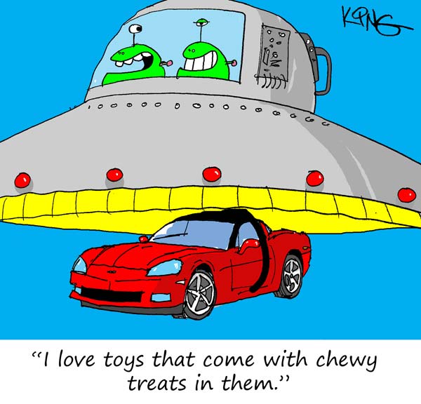 Saturday Morning Corvette Comic: Why UFOs Visit Earth