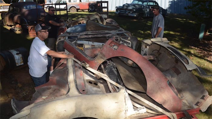 [VIDEO] Parts and Pieces of Two Early Corvettes Pulled from Multiple Barns