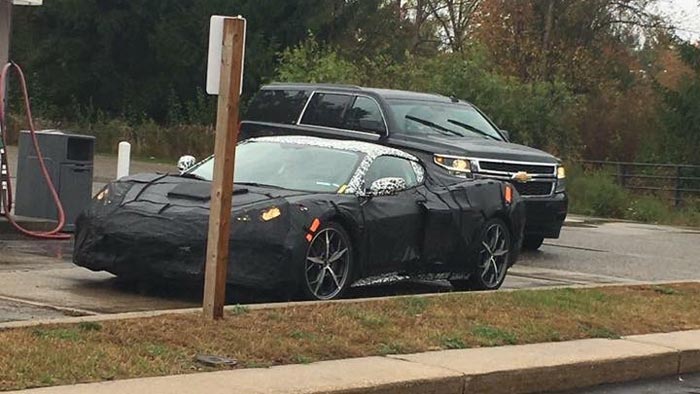 [SPIED] Camouflaged Mid Engine C8 Corvette Spotted in Public for First Time