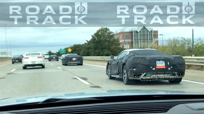 Road and Track Has Video of Mid Engine C8 Corvettes Driving Down the Highway